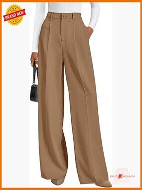 Wide Leg Dress Pants Business Casual Flowy Work Palazzo Trousers
